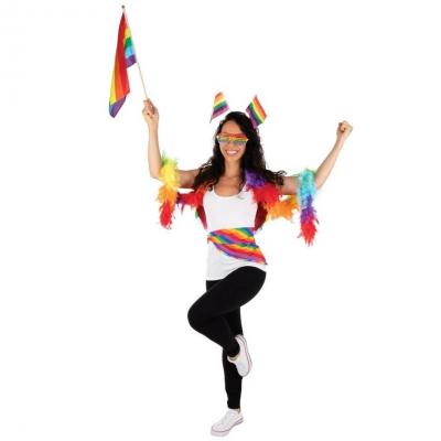 29736 drapeau a main arc en ciel multicolore gay pride