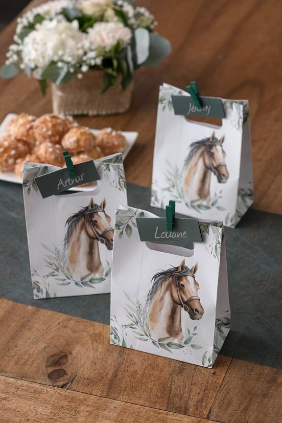 3013 decoration marque place chevalet carton rectangulaire vert eucalyptus