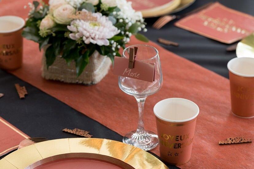 3013 marque place chevalet en carton terracotta