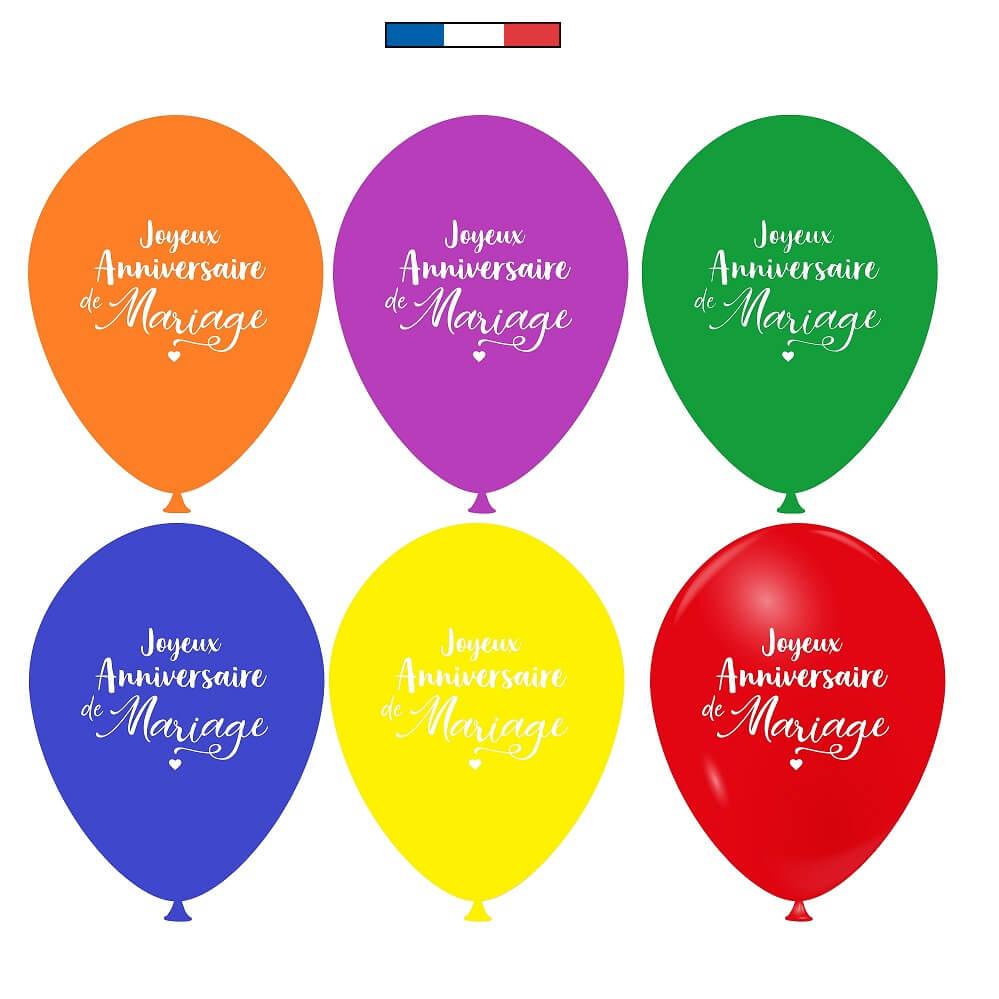 10 Ballons de Baudruche multicolore 9 ans - Jour de Fête