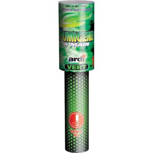 33025 fumigene a main vert 45 secondes artifice ardi