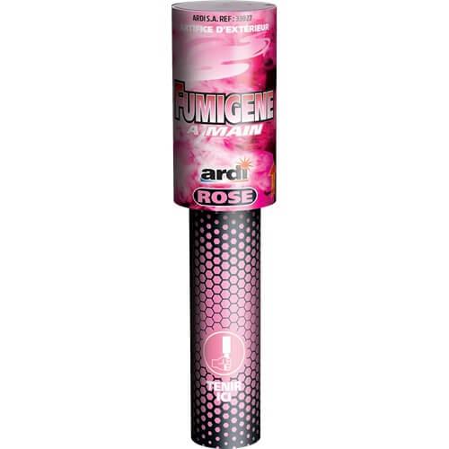 33027 fumigene a main rose 45 secondes artifice ardi