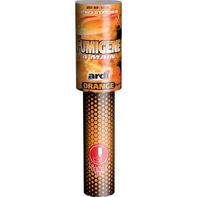 33029 fumigene a main orange 45 secondes artifice ardi