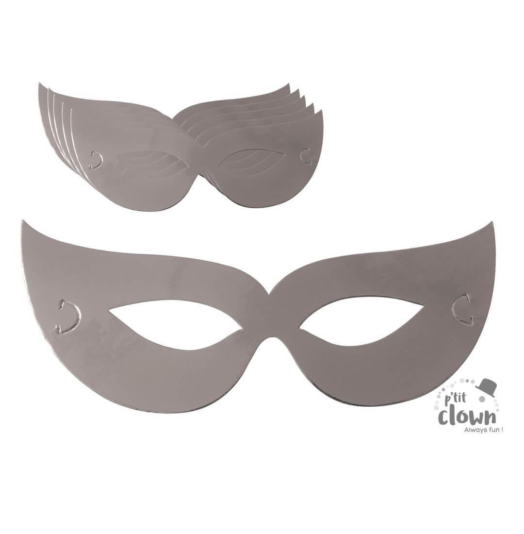 33180 article de fete d ambiance loup adulte argent metallique