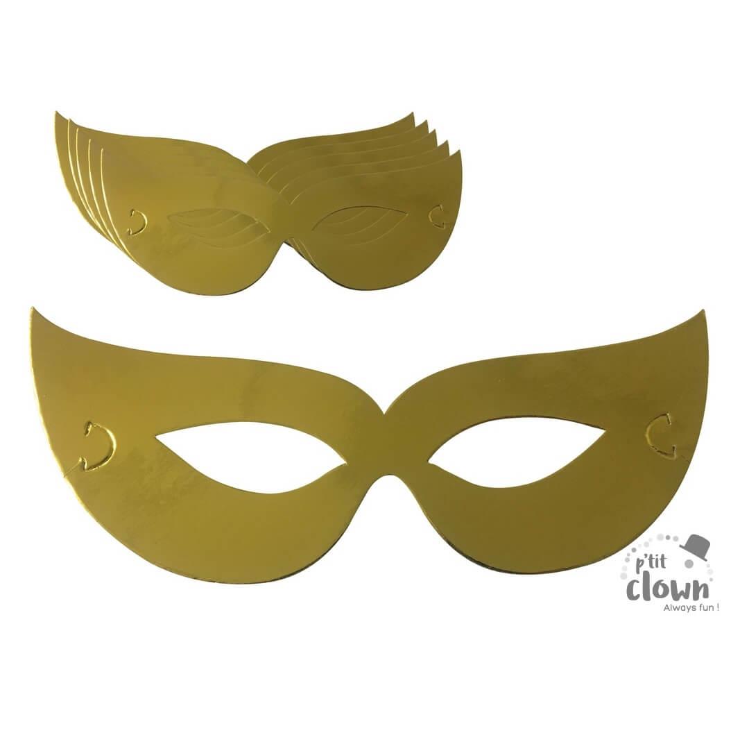 33181 article de fete d ambiance loup adulte dore or metallique