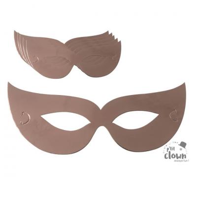 33182 article de fete d ambiance loup adulte rose gold metallique