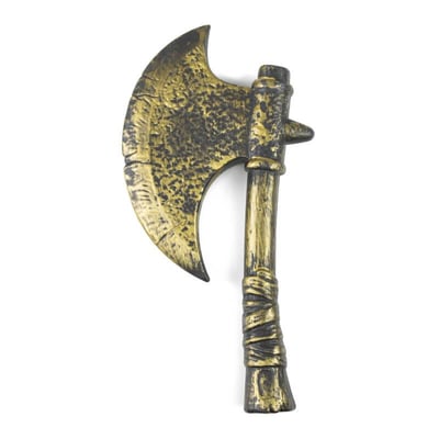 33378015 magasin pas de calais accessoire de costume arme factice hachette doree or metallique 37cm