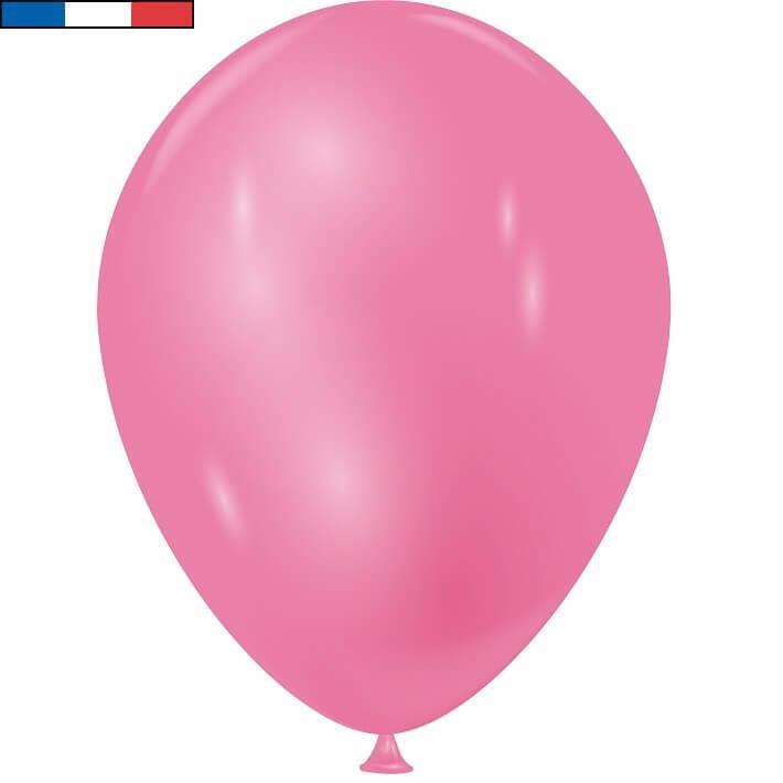 34561 ballon metallique rose fuchsia latex fabrication francaise 30cm