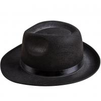 34760 accesssoire deguisement chapeau borsalino feutre noir adulte