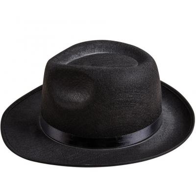 1 Chapeau adulte Borsalino feutre Noir REF/34760 (Accessoire déguisement)