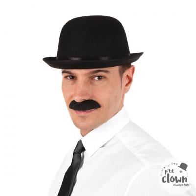 35160 accessoire deguisement chapeau feutre noir adulte melon