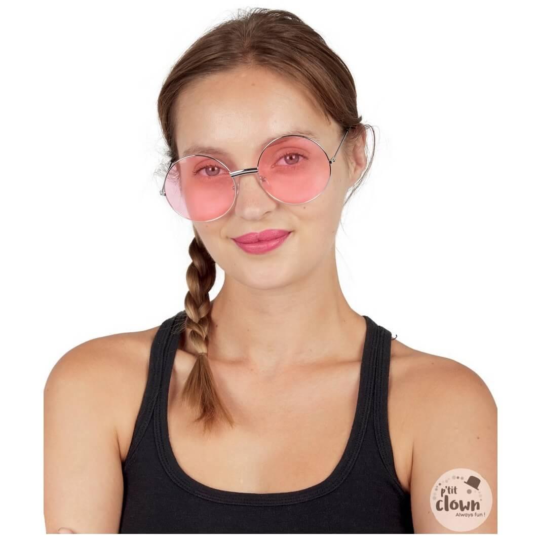 35267 lunettes hippie rose