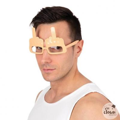 35380 lunettes amusantes doigt honneur