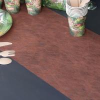 3586 decoration chemin de table intisse fanon terracotta 5m
