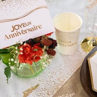 36 magasin pas de calais confettis de table joyeux anniversaire blanc dore or metallise