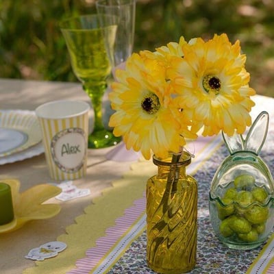 379 magasin pas de calais decoration vase en verre spirale jaune