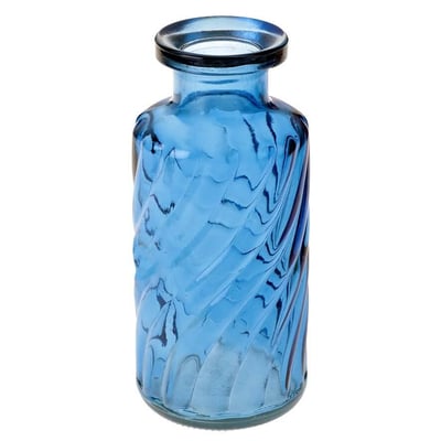 379 magasin pas de calais vase en verre spirale bleu