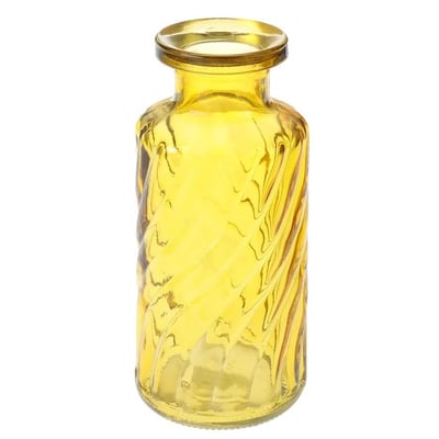 379 magasin pas de calais vase en verre spirale jaune