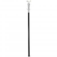38700 canne avec pommeau noir argent 92 cm accessoire de deguisement