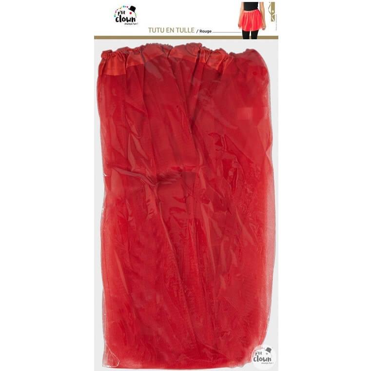 39901 accessoire deguisement tutu organdi rouge