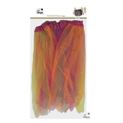 39909 accessoire de deguisement tutu organdi multicolore