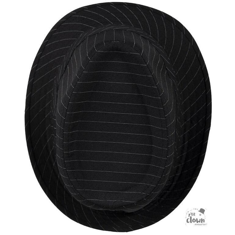 40388 chapeau borsalino blanc et noir avec rayure