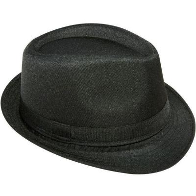 1 Chapeau adulte Borsalino Noir en tissu REF/40389 (Accessoire déguisement)