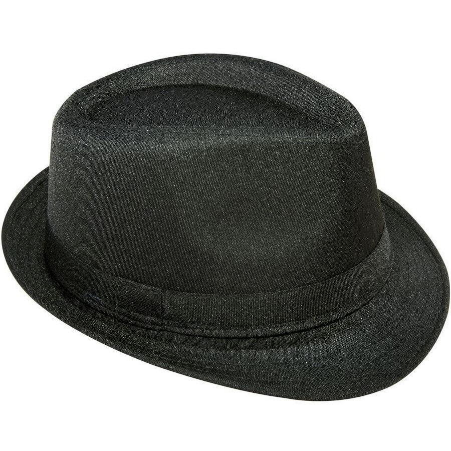 40389 chapeau tissu borsalino noir accessoire deguisement