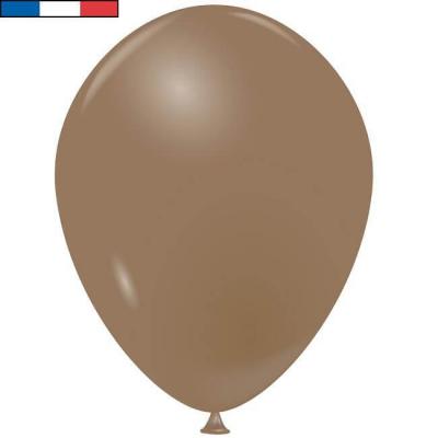 10 Ballons opaques en latex de fabrication française Taupe 25cm REF/40623
