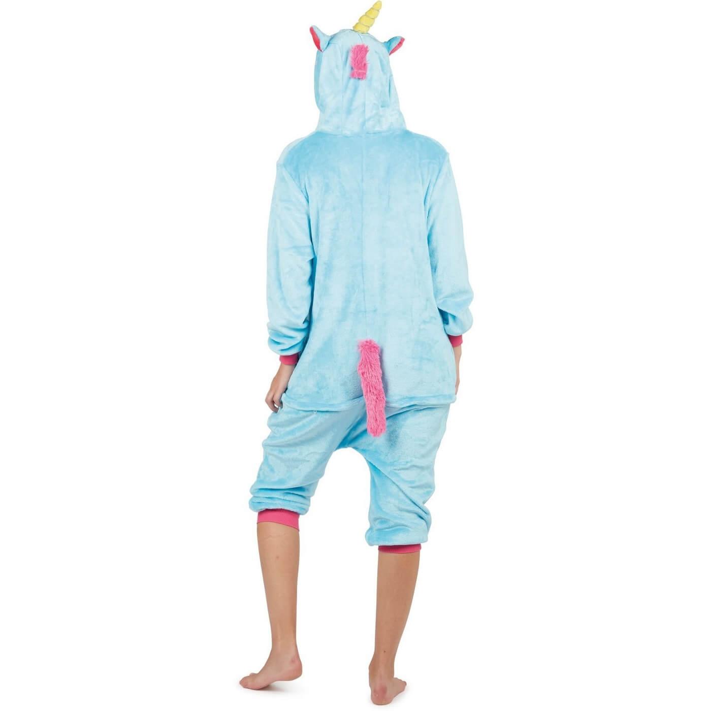 40803 taille sm costume kigurumi licorne bleu