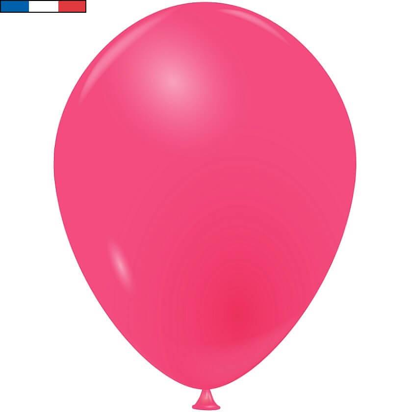 40852 ballon latex naturel framboise 25m rose fuchsia fabrication francaise