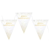41 boutique decoration anniversaire pas de calais guirlande fanion blanche doree or metallisee