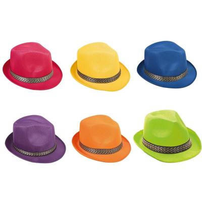 1 Chapeau adulte Borsalino REF/41670 Couleur aléatoire (Accessoire déguisement)