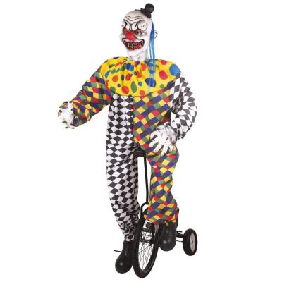 41812 decoration halloween clown terrifiant sur monocycle