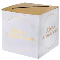 42 magasin pas de calais tirelire anniversaire blanche et doree or metallisee