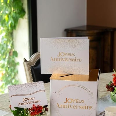 43 magasin pas de calais livre d or joyeux anniversaire blanc et dore or metallique