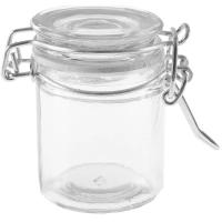 4384 contenant pot rond transparent hermetique en verre couvercle