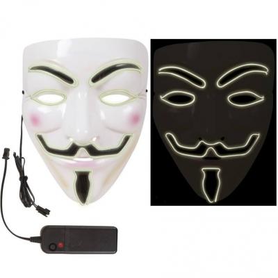 44062 accessoire de deguisement masque lumineux anonymous