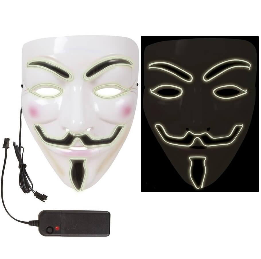 44062 accessoire de deguisement masque lumineux anonymous