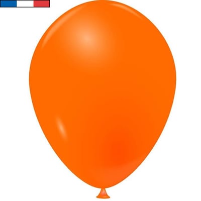 44386 boutique pas de calais mini ballon opaque latex naturel biodegradable fabrication francaise 15cm orange