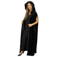 44430 boutique accessoire deguisement halloween cape noire velours 150cm