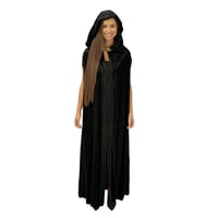 44430 magasin accessoire deguisement halloween cape noire velours 150cm