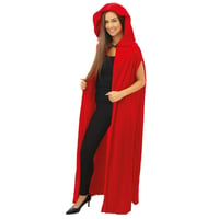 44431 boutique accessoire de deguisement halloween cape rouge velours 150cm