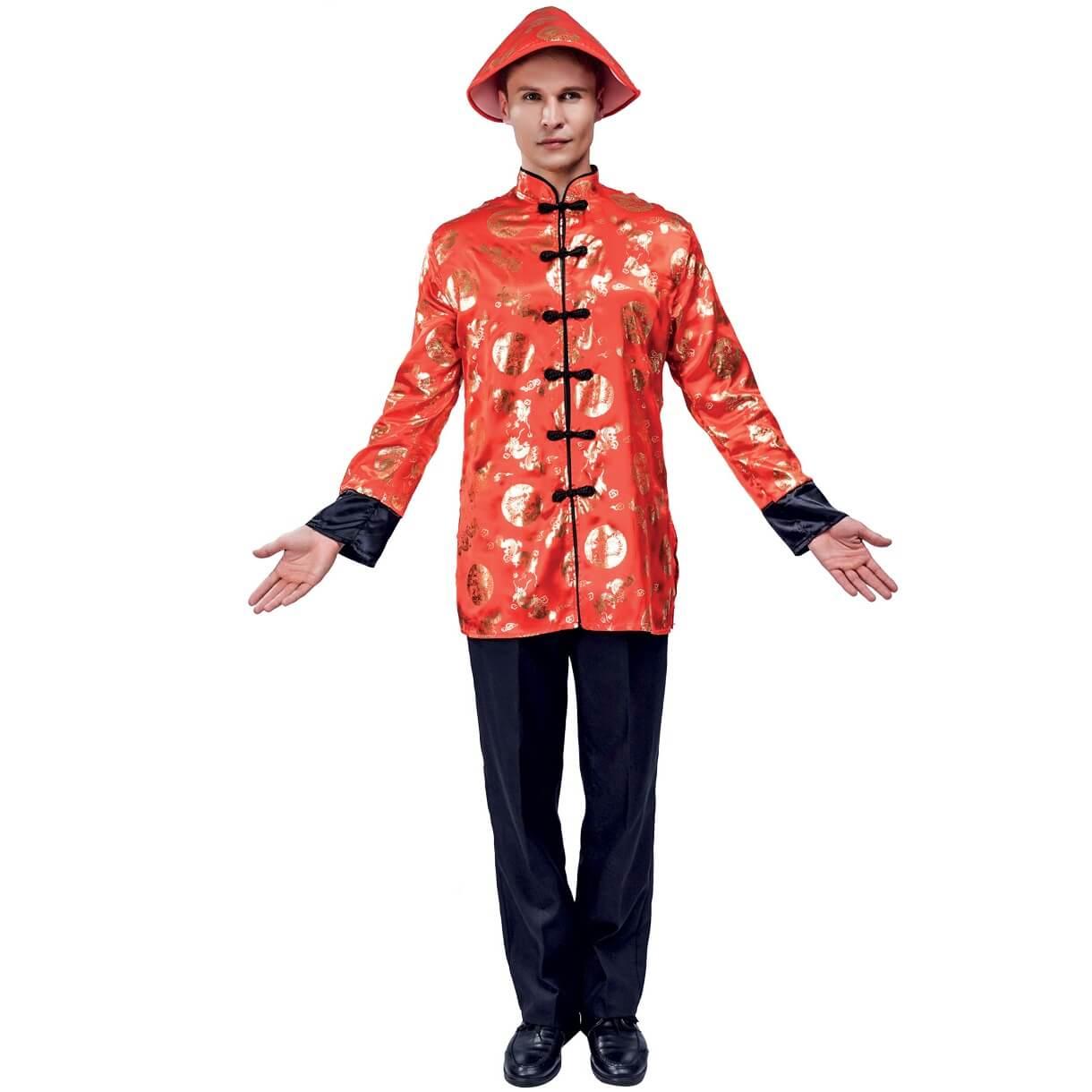 44434 costume deguisement taille s m homme adulte chinois