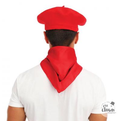 46502 accessoire de deguisement beret en laine rouge adulte