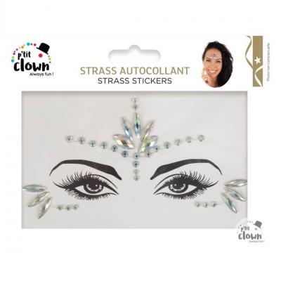 47014 bijoux maquillage visage strass autocollante