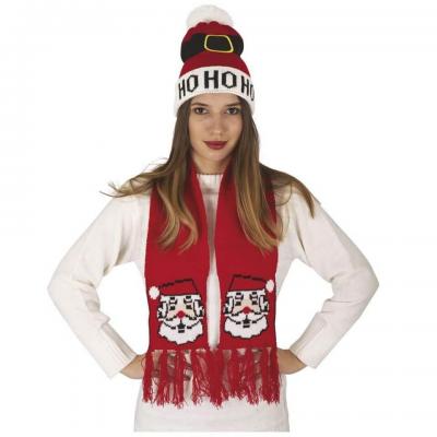 48332 bonnet et echarpe pere noel
