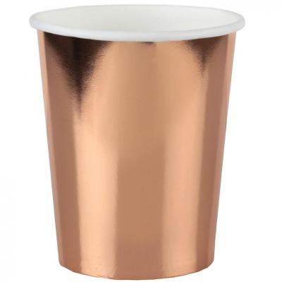 4985 gobelet verre carton 27cl rose gold metallise