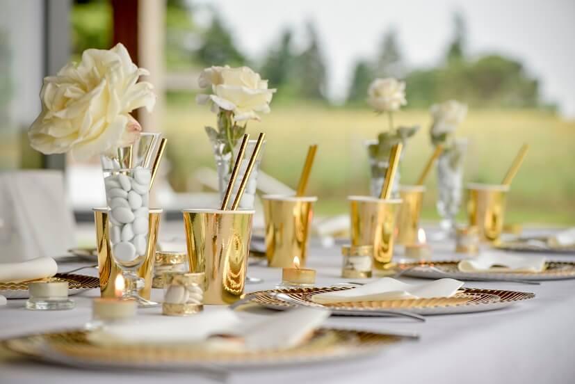 4985 verre carton 27cl dore or metallique