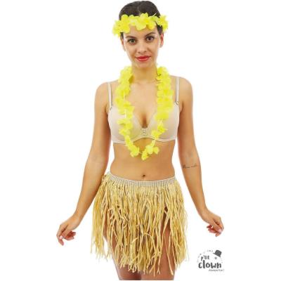 50407 accessoire de deguisement adulte collier de fleurs hawaien multicolore